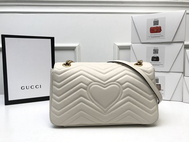 Gucci經典款女包 443496 古馳GG Marmont系列 Gucci中號肩背斜挎鏈條包  gqy3643